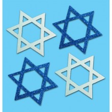 גזירות סול נוצץ מגן דוד חלול להדבקה ויצירה