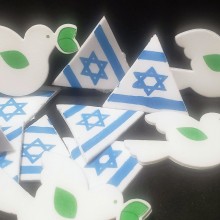 חבילת מדבקות סול יונה עם על זית ודגל ישראל משולש