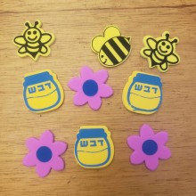 מדבקות סול דבורים , דבש , פרחים