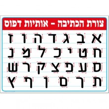 פלקט א-ב דפוס עם צורת כתיבת האותיות