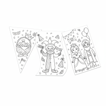 שרשרת דגלים לפורים ליצירה