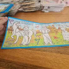 יצירה - מגילת אסתר לצביעה וקישוט