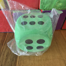 קוביית משחק ספוג קשיח 15 ס"מ עם נקודות