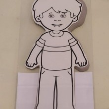 דמות ילד לצביעה ויצירה