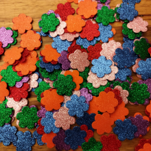 פרחי סול נוצץ 3 ס"מ