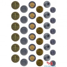 מטבעות מקרטון דק דו-צדדי - 10 דפים