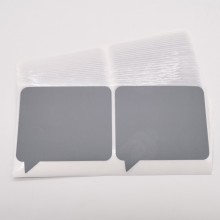 מדבקת גירוד בועת דיבור אפור ענק, 2 יחידות