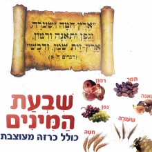 כרזה ללוח שבועות - שבעת המינים