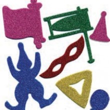 סמלי פורים נוצצים מסול