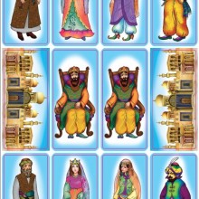 חבילת מדבקות דמויות מהמגילה לפורים - סוג 1