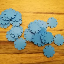 דסקיות פרחים צבע כחול