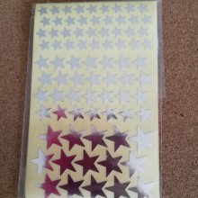 חבילת מדבקות כוכבים כסף