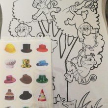 יצירה לסיפור מעשה בכובעים +מדבקות