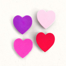 לבבות סול 3 ס"מ דביקים צבעוניים