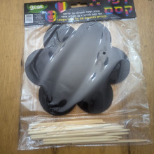  18 דפי קסם צורת פרח עם 18 שיפודי עץ