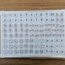 משחק התאמת כמות למספר כולל לוח מגנטי