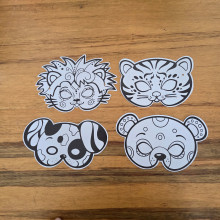 מסכה פורים לצביעה ויצירה