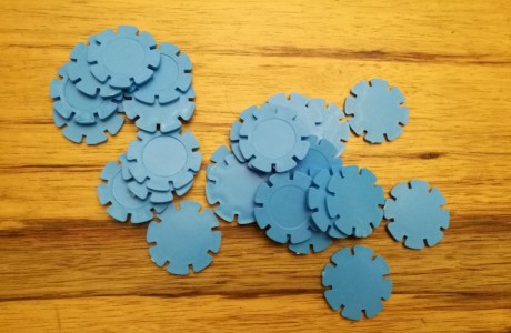 דסקיות פרחים צבע כחול